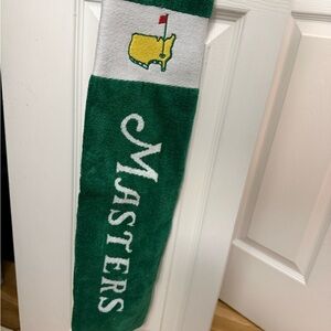 NET Masters Golf Towel - Green and White with Yellow Logo